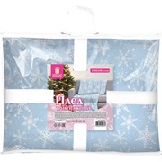 Плед новогодний, 150х200 см, "Снежинки", полиэстер, 210 г/м2, ЗОЛОТАЯ СКАЗКА, 592530