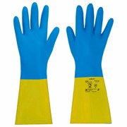 Перчатки латексно-неопреновые КЩС, ULTRA NEOPRENE, химически устойчивые, размер 9-9,5 L (большой), RABBITEX (РАББИТЕКС), 701115