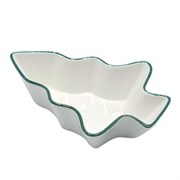 Тарелка сервировочная новогодняя 16х11,8х4 см,"Елочка", каменная керамика, ЗОЛОТАЯ СКАЗКА, 592547