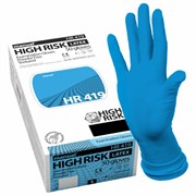 Перчатки латексные смотровые MANUAL HIGH RISK HR419 Австрия, 25 пар (50 штук), размер 8-9, L (большой)