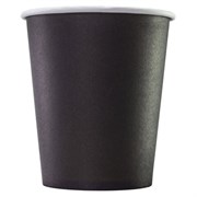 Стакан одноразовый бумажный 250/280 мл, D 80 мм, КОМПЛЕКТ 50 шт., однослойный, ЧЕРНЫЙ, холодное/горячее, ФОРМАЦИЯ, HB80-280-0458