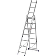 Трехсекционная алюминиевая лестница Сибртех 97817