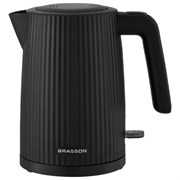 Чайник BRASSON (БРАССОН) KT-561, 1,7 л, 2200 Вт, пластик, подсветка, индикатор уровня воды, черный, 455191