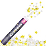 Хлопушка пневматическая 30 см "Звёзды", фольга, золото и серебро, ЗОЛОТАЯ СКАЗКА, 592459