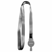 Держатель-рулетка для бейджей 70 см, с лентой 45 см, серый, BRAUBERG EXTRA, 238839