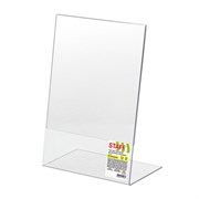 Подставка настольная для рекламных материалов ВЕРТИКАЛЬНАЯ (210х297 мм), А4, односторонняя, STAFF, 291395