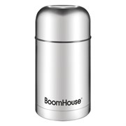 Термос 1 л для еды/напитков с широким горлом, BOOMHOUSE (БУМХАУС) WIDE, нержавеющая сталь SUS304, серебристый, 700320