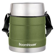 Термос 1 л для еды/напитков с широким горлом, BOOMHOUSE (БУМХАУС) RIBBED, контейнер, нержавеющая сталь SUS304, 700322