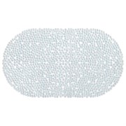 Коврик для ванны противоскользящий 69х39 см, "Капли", овальный, прозрачный, ПВХ, PRIMILA (ПРИМИЛА), 700375