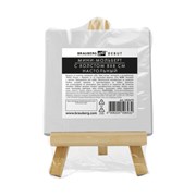 Настольный мини-мольберт с холстом 8х8 см, BRAUBERG ART DEBUT, сосна, хлопок, 192679