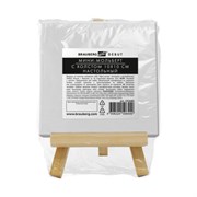 Настольный мини-мольберт с холстом 10х10 см, BRAUBERG ART DEBUT, сосна, хлопок, 192680