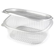 Одноразовый контейнер овальный 500 мл, С КРЫШКОЙ ЮП-РКС, КОМПЛЕКТ 360 шт., прозрачный ПЭТ, ЮПЛАСТ, ЮУПМ6131