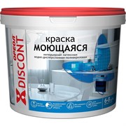Моющаяся воднодисперсионная краска для стен и потолков Ореол Дисконт
