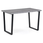 Деревянный стол Woodville Лота Лофт 120 25 мм черный матовый / бетон