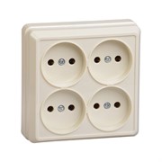 Четырехместная розетка Generica ОКТАВА РС24-2-ОК