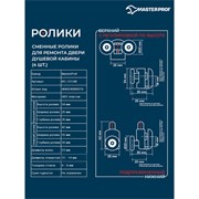 Ролики для душевой кабины MasterProf №1