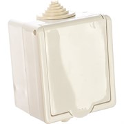 Брызгозащищенная одноместная розетка Кунцево-Электро РА16-660