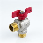 Полнопроходной угловой никелированный латунный кран шаровой Aquasfera 1010 Euro