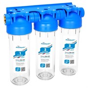 Трехступенчатый магистральный фильтр Аквабрайт стандарт SLIM LINE