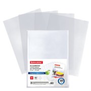 Папки-файлы БЕЗ ПЕРФОРАЦИИ, БОЛЬШОГО ФОРМАТА А3 для хранения и защиты документов, BRAUBERG, КОМПЛЕКТ 50 шт., гладкие, 30 мкм, 273012