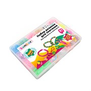 Набор резинок для плетения украшений 1 000 шт., 21 цвет, бокс, бусины, BAMBOX (БАМБОКС), 665978