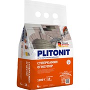 Универсальный термостойкий раствор для кладки огнеупорных кирпичей PLITONIT СуперКамин