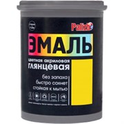 Акриловая эмаль Palizh глянцевая 605 желтая 1кг 1/6