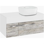 Подвесная тумба под умывальник Moduo Square 50/Гамма 56 Runo Вудлайн 100
