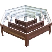 Оцинкованная трехъярусная клумба горка ООО «ТД «КАСКАД» КТГК