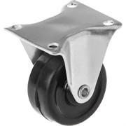 Мебельное колесо А5 из твердой резины, 38 мм площадка, неповоротная