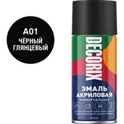 Универсальная аэрозольная акриловая эмаль Decorix 0110-01 DX