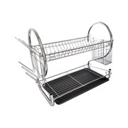 Двухуровневая хромированная сушилка для посуды для посуды Tatkraft HELGA