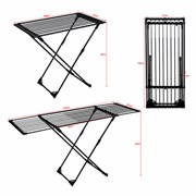 Сушилка напольная для белья раскладная, 3 зоны сушки, 20 метров, LAIMA HOME DUO SLIDING BLACK, 700469