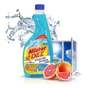 Средство для мытья стекол, зеркал и окон Mister DEZ Запасной блок, Eco-Cleaning с ароматом грейпфрута, 500мл