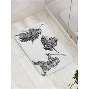 Противоскользящий коврик для ванной, сауны, бассейна JoyArty Опытные самураи