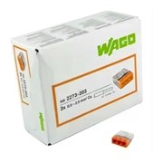 Трехпроводная соединительная клемма для быстрого монтажа WAGO 2273-203
