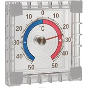 Биметаллический квадратный оконный пластиковый термометр Добропаровъ 4444066
