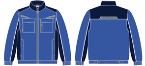 Куртка ProfLineSpecialist (тк.Смесовая,240), васильковый/т.синий