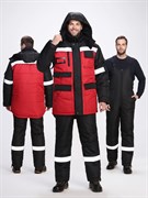 Костюм зимний Беркорт-2 СОП К. (тк.Таслан,135) п/к, черный/красный