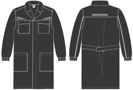 Халат ProfLineSpecialist (тк.Смесовая,240), черный