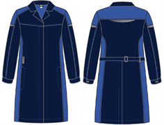 Халат женский ProfLineSpecialist (тк.Смесовая,240), т.синий/васильковый