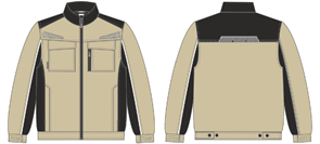 Куртка ProfLineSpecialist (тк.Смесовая,240), бежевый/черный