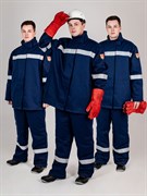 Костюм сварщика зимний Гефест-СОП 2 кл.защиты (тк.Хлопок-ОП,420) брюки, т.синий