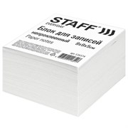 Блок для записей непроклеенный, 9х9х5 см, плотность 55 г/м2, белизна 70-80%, STAFF, 126574