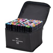 Маркеры для скетчинга двусторонние, НАБОР 120 шт., текстильный чехол, WBZ (ВБЗ), 152576