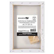 Холсты на подрамнике, набор 3 штуки, BRAUBERG ART BASIC, 20х30 см, 280 г/м2, хлопок, грунт, 192676