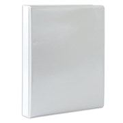 Папка на 4 кольцах с передним прозрачным карманом BRAUBERG, 35 мм, картон/ПВХ, белая, до 250 листов, 221486