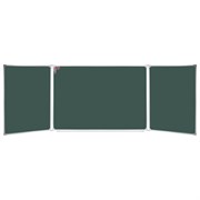 Доска для мела/магнитно-маркерная 3-х элементная 100х150/300 см, 3 поверхности/мел + 2 поверхности/маркер, BS, ТЭ-300К