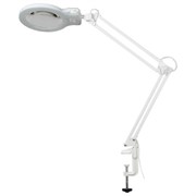 Настольная лампа светильник Леда С20 на струбцине, СВЕТОДИОДНАЯ, 8 Вт, ЛУПА (2/9 раз), белый
