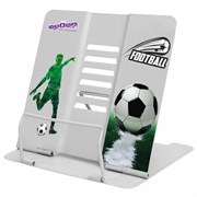 Подставка для книг и учебников большая ЮНЛАНДИЯ "Play Football", регулируемый наклон, металлическая, 237574